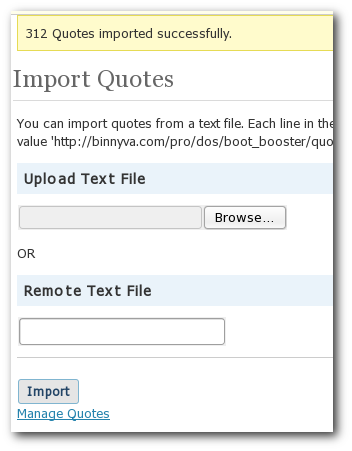 Quartz WordPress Plugin - Edit Quote