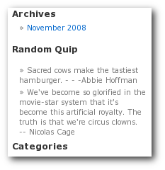 Quartz WordPress Plugin - Final Result